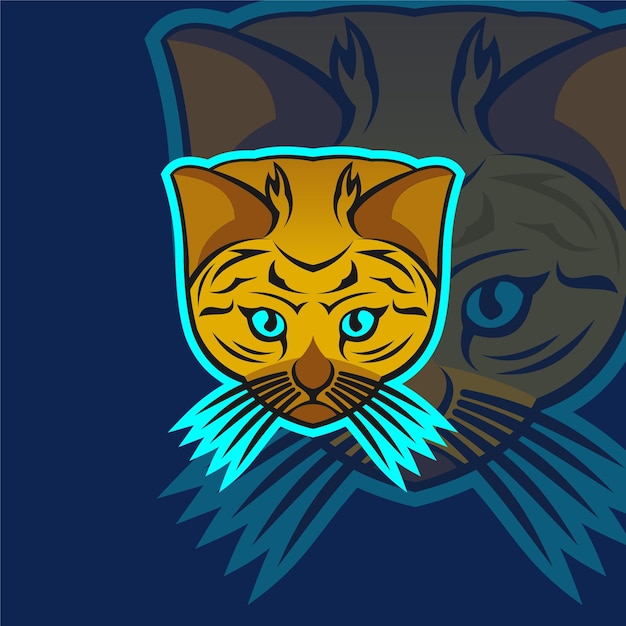 kat hoofd vector