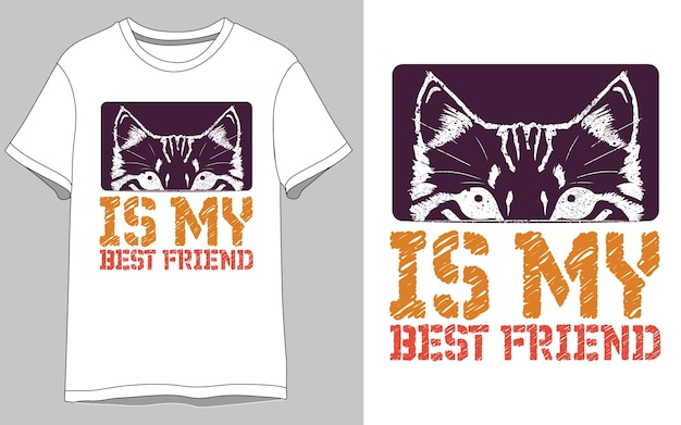 Vector kat houdt van me typografie lettering voor t-shirt