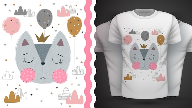 Kat, kat - idee voor print t-shirt