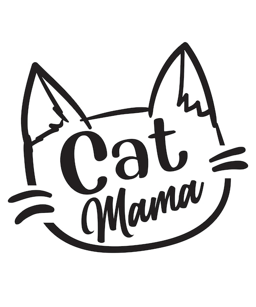 Kat mama t-shirt ontwerp