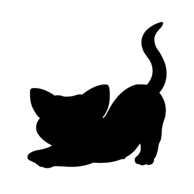 Kat silhouet vector geïsoleerd op een witte achtergrond dier kleurboek voor kinderen