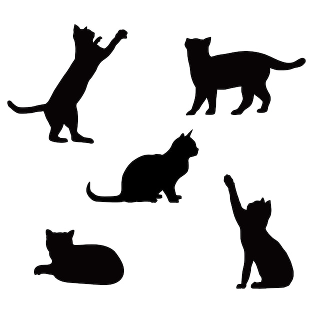 kat silhouet vector gratis download