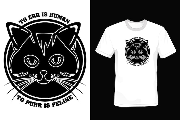 Vector kat t-shirt ontwerp typografie vintage