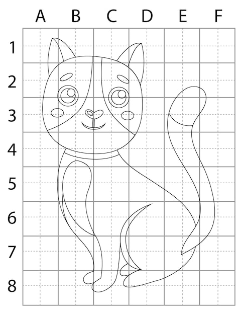 Kat tekenpagina, schattige kat kleurplaten voor kleurboeken, overzicht kat, kat vector, katten