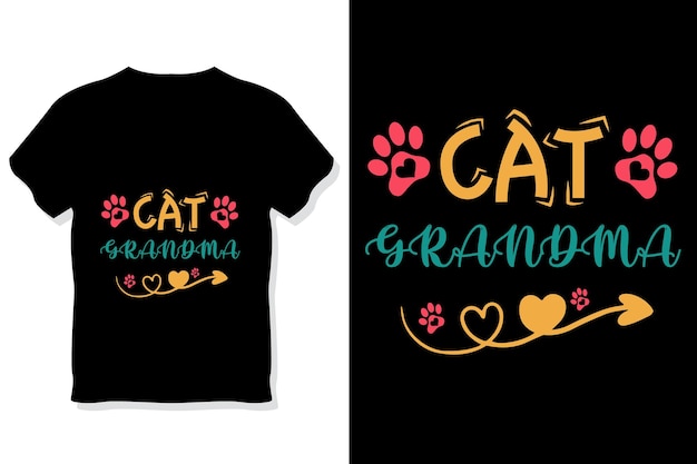 Kat typografie t-shirt ontwerp