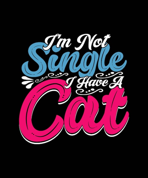 Kat typografie T-shirt ontwerp