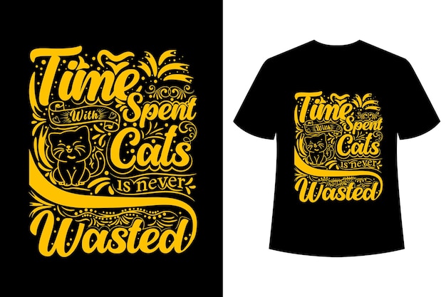 Kat typografie T-shirt ontwerp