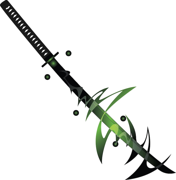 वेक्टर katana badges