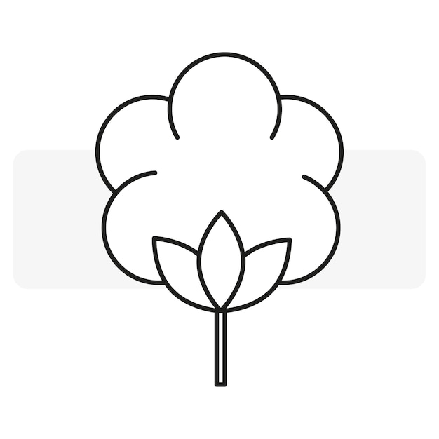 Katoen bloem pictogram geweldig ontwerp voor elk doel Vector illustratie