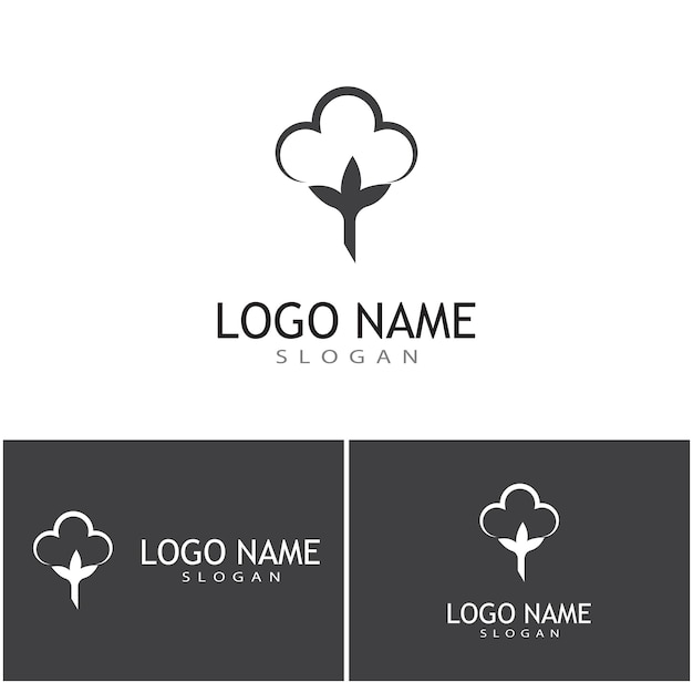 Katoen Logo Template vector symbool natuur