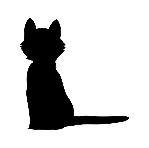 Katten silhouet vector platte ontwerp dierlijke silhouet vector