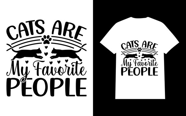Katten zijn mijn favoriete mensen kat Svg T Shirt
