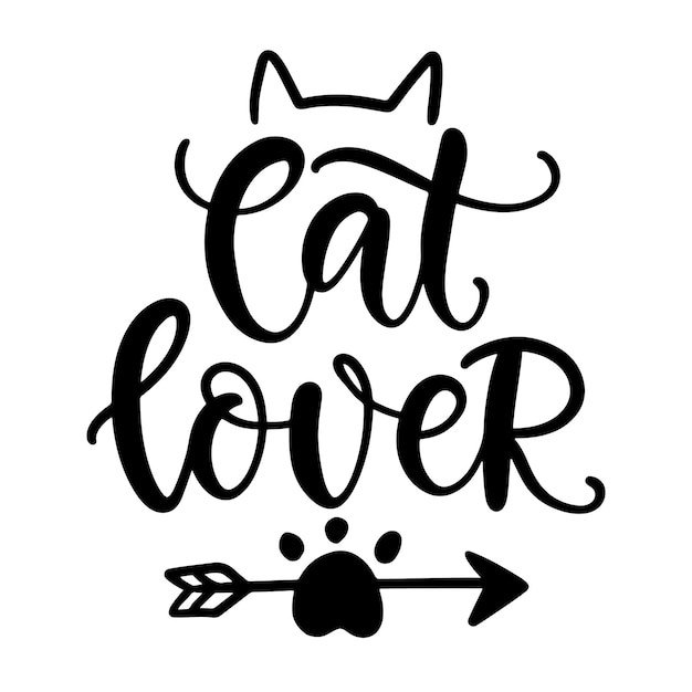 Kattenliefhebber handgeschreven citaat Leuke slogan Knipsel belettering Grappige T-shirt print kleding tas mok