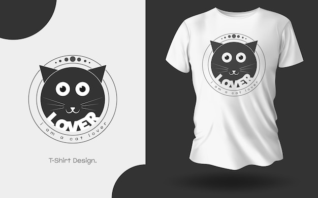 Kattenliefhebber t-shirt ontwerp