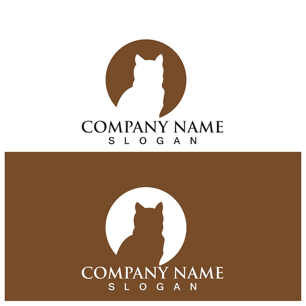 Kattenlogo en vectorsjabloon