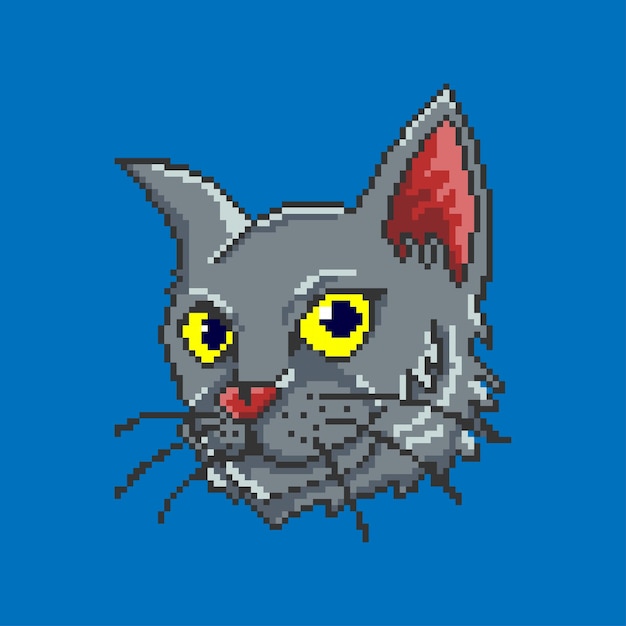 Vector kattenpixelkunst