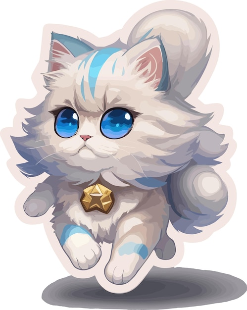 Kattenras cosplaying algemeen hardlopen hyperrealistisch schattig klein Anime vol chibi lichaam