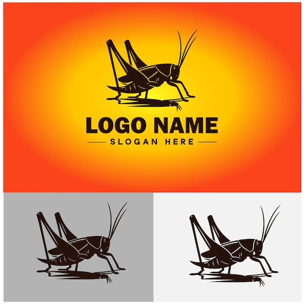 Vector katydid logo vector art icon graphics for business brand icon katydid logo template