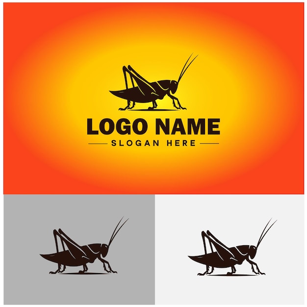 Vector katydid logo vector art icon graphics for business brand icon katydid logo template