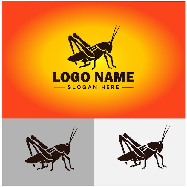 Katydid logo vector art icon graphics for business brand icon katydid logo template