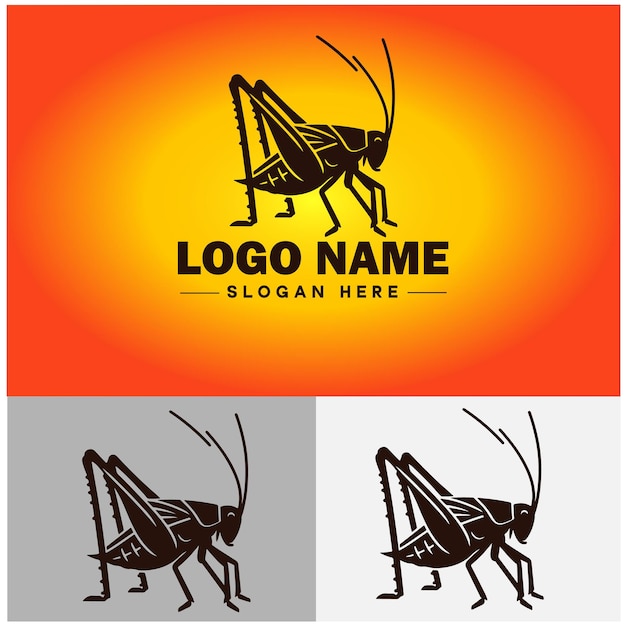 Vector katydid logo vector art icon graphics for business brand icon katydid logo template