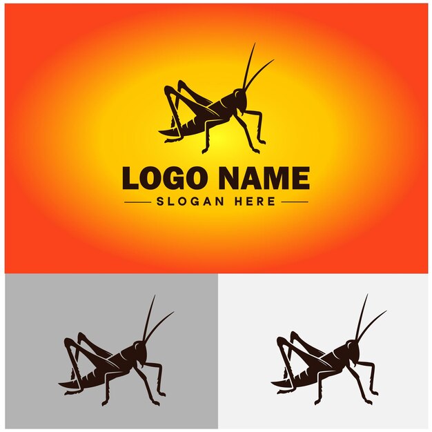 Katydid logo vector art icon graphics for business brand icon katydid logo template