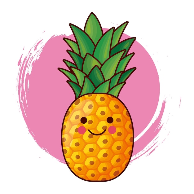 Kawaii ananas karakter