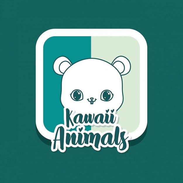 Kawaii animals card 