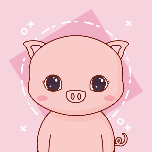 Vector kawaii animals design