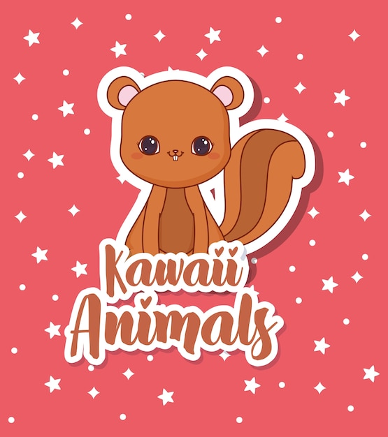 kawaii animals design