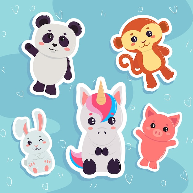 Kawaii animals sticker