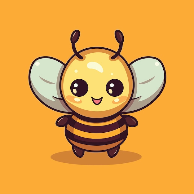 Kawaii anime bee flat vector illustration clipart is perfect for sublimation printing tshirt