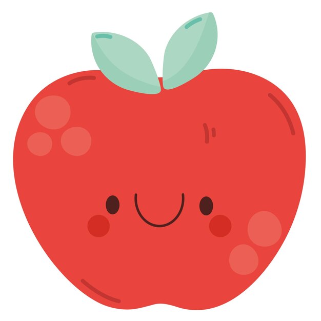 Vector kawaii apple design