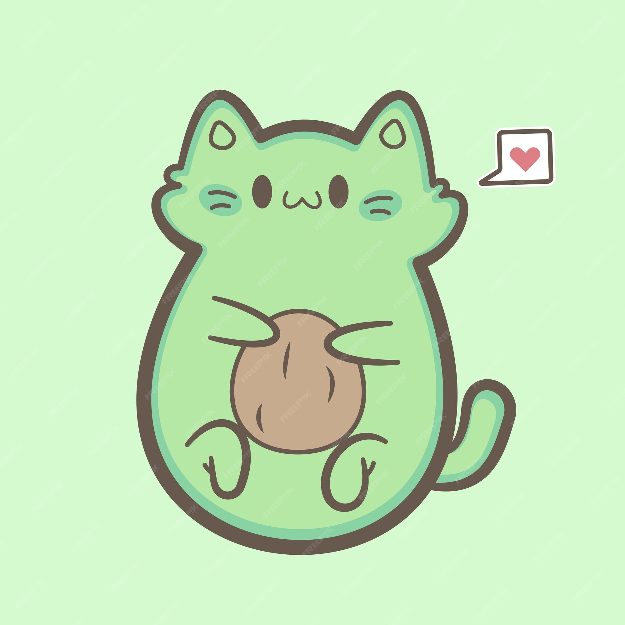 Guacamole green cat icon - Free guacamole green animal icons