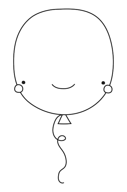 Kawaii ballon vectorillustratie