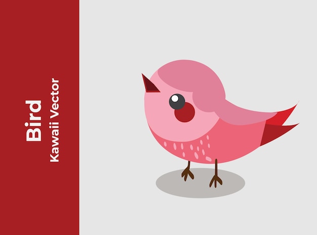 Vector kawaii bird vector alphabet