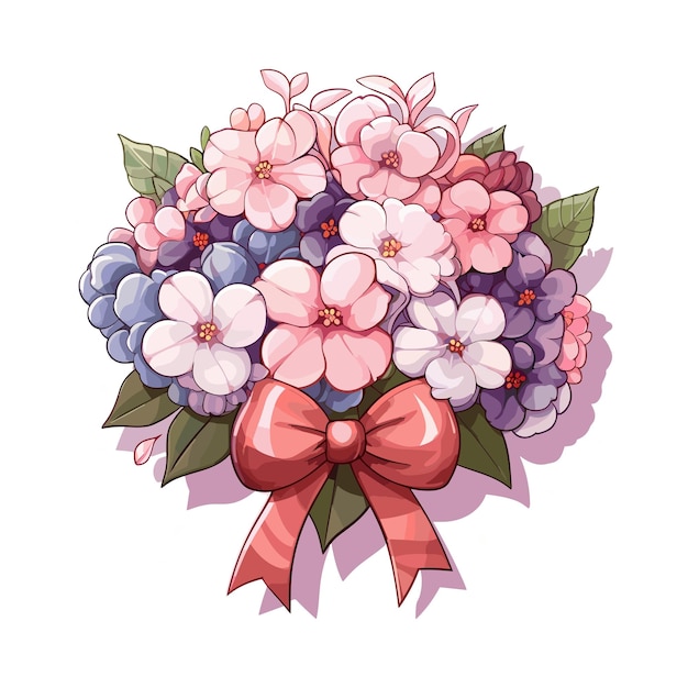 kawaii bridal bouquet clip art