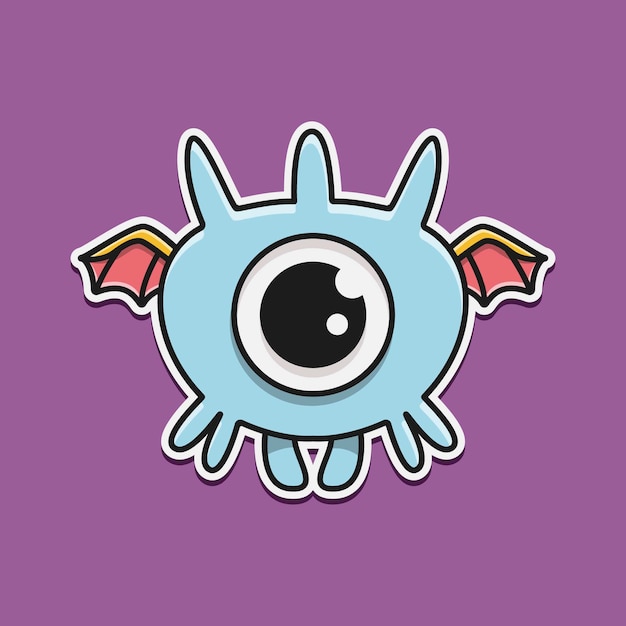 Kawaii cartoon monster doodle design illustrazione