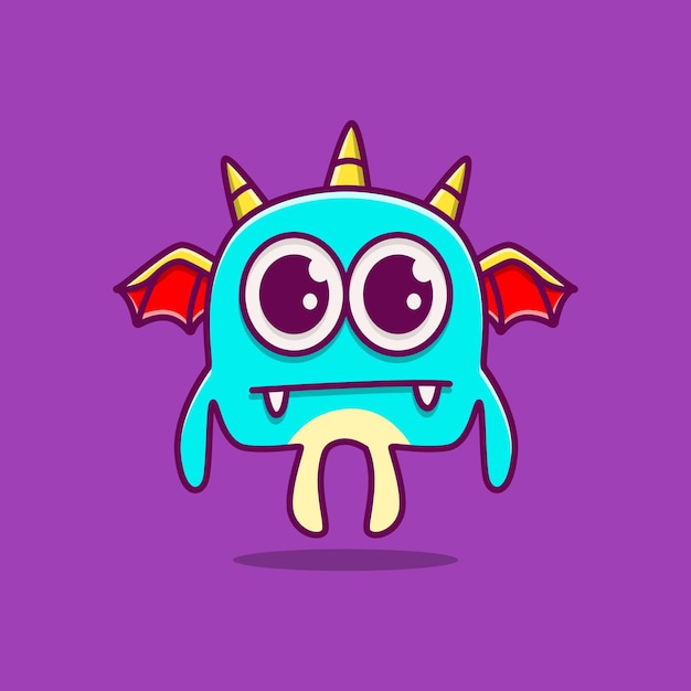 Kawaii cartoon monster doodle design illustration