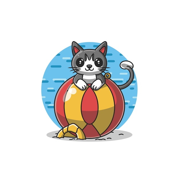 Vettore kawaii cat vector art