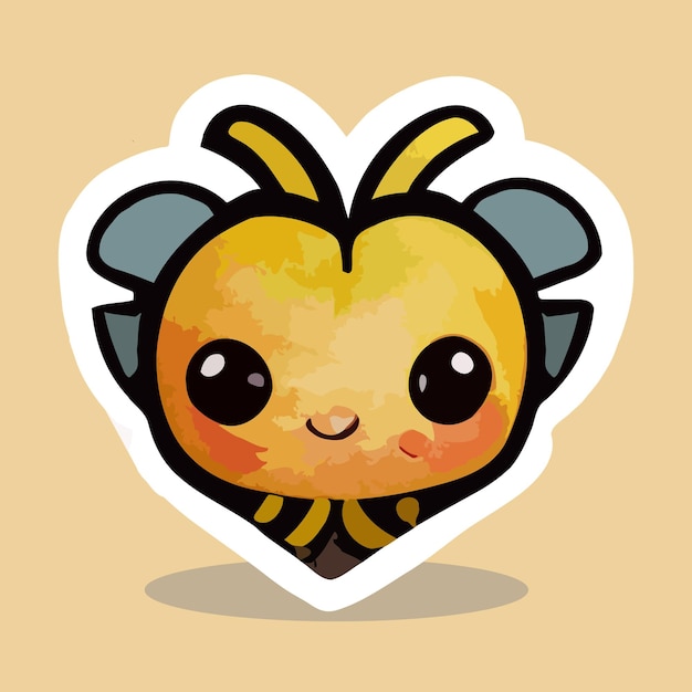 Kawaii Chibi 귀여운 스티커 Heart Bee Magic Discord Twitch Icon Emote