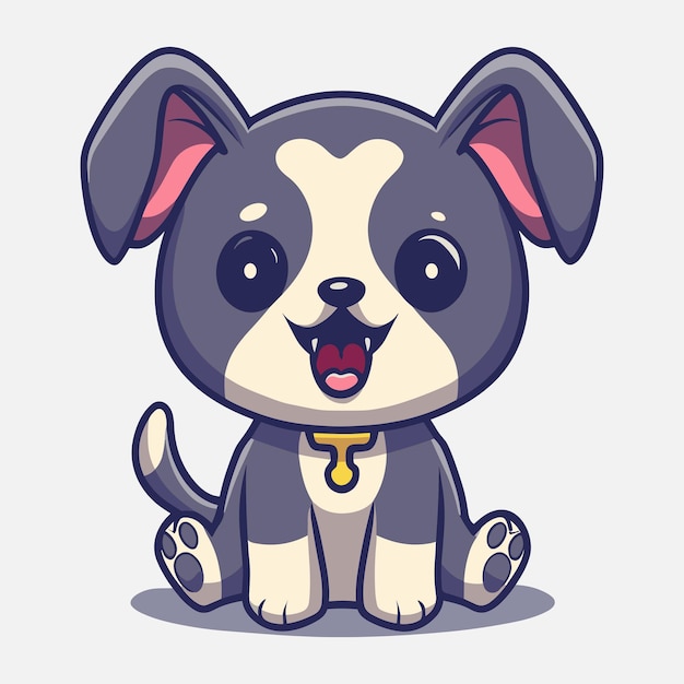 Vector kawaii chibi dog vector art design