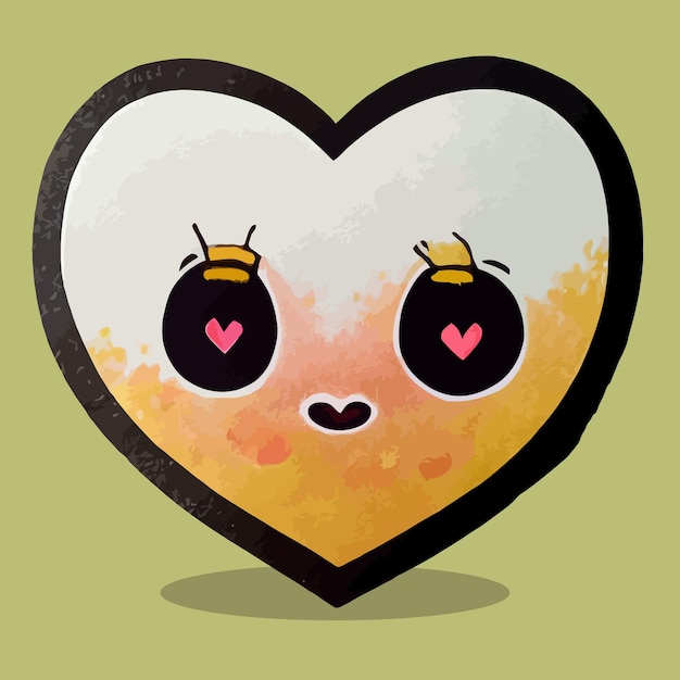 kawaii chibi schattig sticker hart bij magische onenigheid twitch pictogram emote