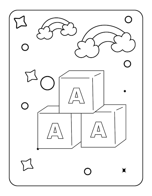 kawaii coloring page kids coloring page kids kawaii coloring page and Kids toy coloring design