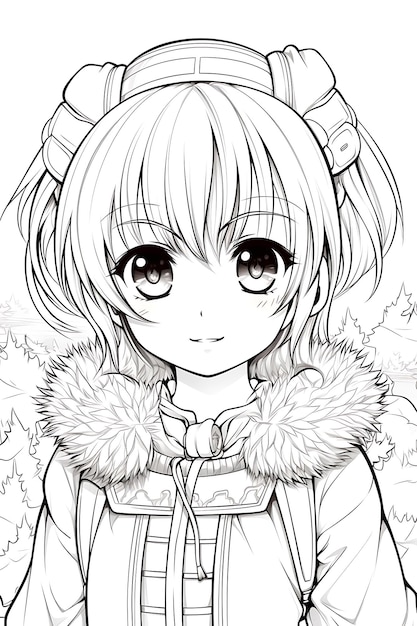 Kawaii coloring page