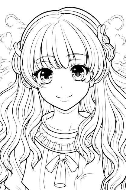 Premium Vector | Kawaii coloring page