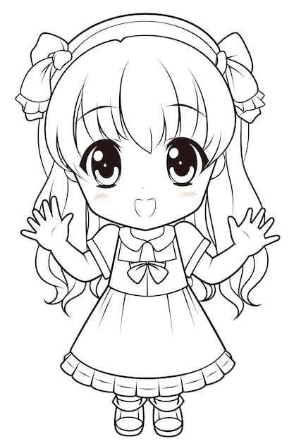 Kawaii coloring page