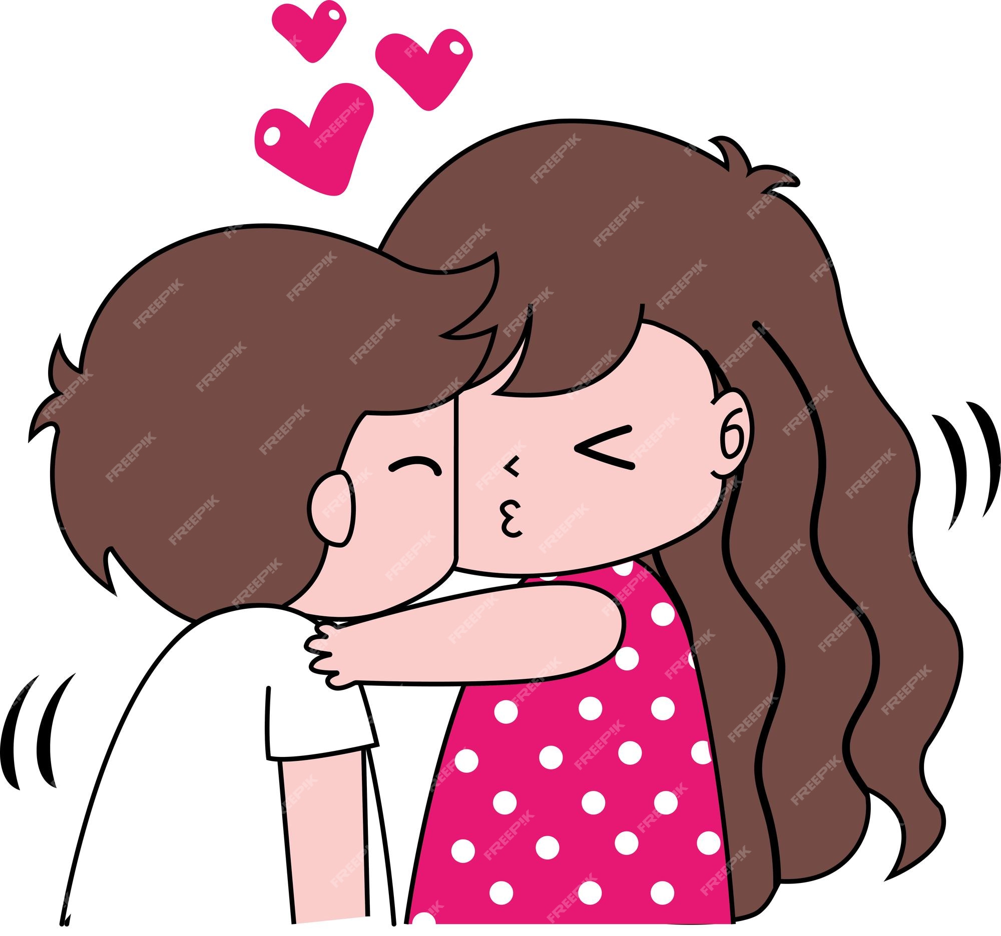 Premium Vector  Anime of kissing character