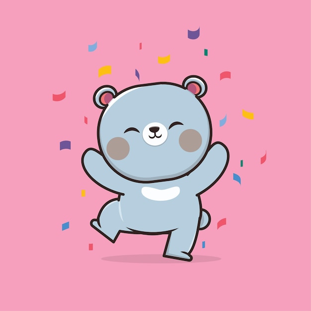 Kawaii cute illustration bear