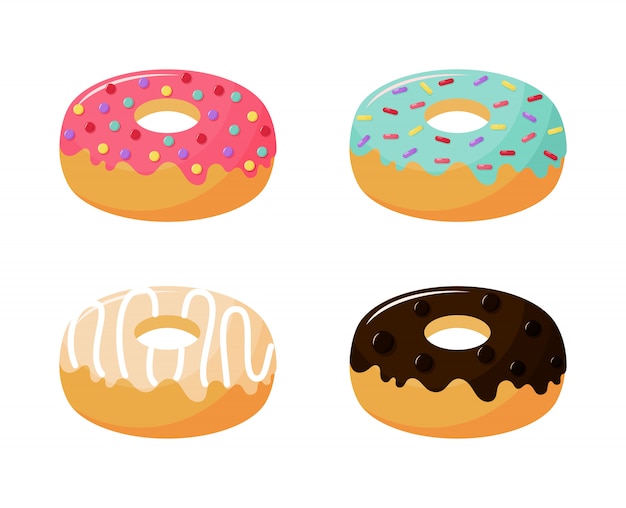 Kawaii cute pastel donuts sweet zomerdesserts cartoon